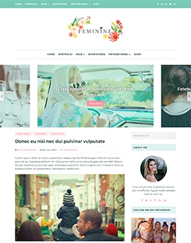 Feminine WordPress Theme For Fashion, Lifestyle, Travel and Beauty Bloggers